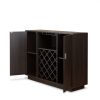 Espresso 2-Door Wine Cabinet with Stemware Rack