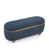 Storage Ottoman Bench, Upholstered End of Bed Ottoman Bench with Storage and Seating, Large Blanket Storage Bench for Foot Rest in Bedroom