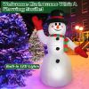 7.9FT Christmas Inflatable Giant Snowman Blow up Light up Snowman - White