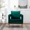 Lenola Contemporary Upholstered Accent Arm Chair, Green - as Pic