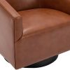 Garland Caramel Wood Base Swivel Chair - as Pic