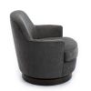 Richfield Charcoal Wood Base Swivel Chair - as Pic