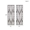 Grey Laser Cut Wood 2-piece Panel Wall Decor Set - as Pic