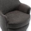 Richfield Charcoal Wood Base Swivel Chair - as Pic