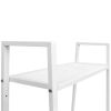 Ladder Bookcase 4 Tiers Metal White