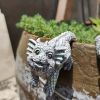 4pcs Planter Pot Hanger Miniatures, Fairy Garden Flower Pot Dragon Resin Statues, 3D Craft Climbing Decoration For Home Office Desktop Ornaments - Han