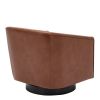 Garland Caramel Wood Base Swivel Chair - as Pic
