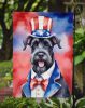 Giant Schnauzer Patriotic American Garden Flag Mailbox Flag Decorative Yard Flag Banner Outside Patio Artwork Yard Flower Beds, Garden Size
