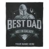 [Personalization Only] Star Wars The Mandalorian- Best Dad, Personalized Silk Touch Throw