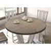 Counter Height Dining 5pc Set Antique White Rustic Style Table Two-Tone Design 4x Chairs Dining Room Furniture