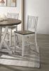 Counter Height Dining 5pc Set Antique White Rustic Style Table Two-Tone Design 4x Chairs Dining Room Furniture