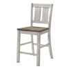 Counter Height Dining 5pc Set Antique White Rustic Style Table Two-Tone Design 4x Chairs Dining Room Furniture
