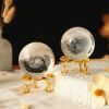 1pc Crystal Ball Art Decoration; Decoration Craft; Crystal Ball Valentine's Day Gifts Birthday Gifts - Dandelion - Gold