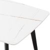 J3710 Porcelain Dining Table White 70" - as Pic