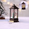 1pc Christmas Lantern Decoration; Vintage Style Hanging Electric Candle Oil Lamp; Christmas Ornaments For Tables & Desks; Holiday Home Decor - Silver,