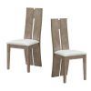 Dining Chair Set of 2 MDF, sponge .PU Leather Upholstered Cushion Seat Wooden Back Side Chairs Wood Armless Dining Chairs with High Back. - as Pic