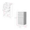We Have Furniture Asturias Modern Minimalist Armoire Dresser Jewelry Box, White