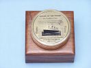Solid Brass RMS Titanic Compass 4" w/ Rosewood Box