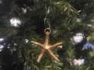 Solid Brass Starfish Christmas Ornament 4"