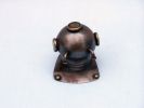 Antique Copper Decorative Divers Helmet Paperweight 3"