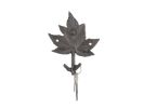 Cast Iron Maple Tree Leaves Decorative Metal Tree Branch Hooks 6.5"