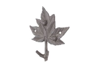 Cast Iron Maple Tree Leaves Decorative Metal Tree Branch Hooks 6.5"