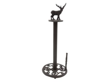 Cast Iron Moose Kitchen Paper Towel Holder 16"