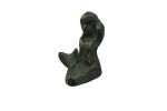 Antique Seaworn Bronze Cast Iron Sitting Mermaid 3"