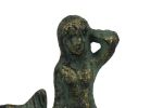 Antique Seaworn Bronze Cast Iron Sitting Mermaid 3"