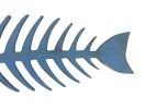 Wooden Rustic Dark Blue Fishbone Wall Mounted Decoration 25"