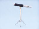 Chrome with Leather Telescope on Stand 17"