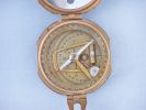 Antique Brass Brunton Pocket Transit Compass with Rosewood Box 4"