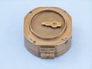 Antique Brass Brunton Pocket Transit Compass with Rosewood Box 4"