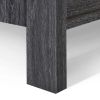 Yeah Depot Blackwashed Wood Night Stand Bedside Table - 2 Drawers, Toolless Assembly