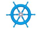 Deluxe Class Wood and Metal Decorative Ship's Steering Wheel