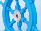 Deluxe Class Wood and Metal Decorative Ship's Steering Wheel