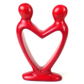 Soapstone Lovers Heart (Option: Red - 6 Inch)