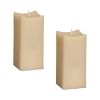 Simplux Squared Candle w/Moving Flame (Set of 2 w/Remote) 3.5" SQ