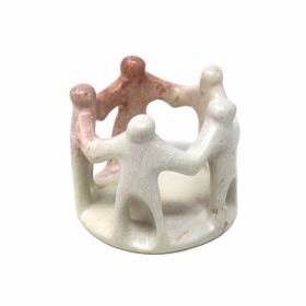 Soapstone Circle of Friends Sculpture (Color: Natural)
