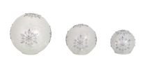 Christmas Globe/Timer (Set of 3) 4-8"H Glass