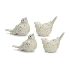 Painted Terra Cotta Bird Figurines (Option: 4pc, 6.25"/7" Natural)
