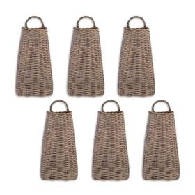 Wall Basket (Set of 6) Willow (size: 7"H)