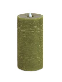 Simplux LED Designer Candle w/Remote 3.5"x7"H Wax/Plastic (Color: Green)