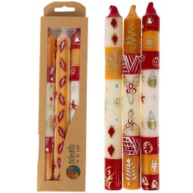 Hand-Painted Dinner Taper Candles (Option: 3pc Kimeta)