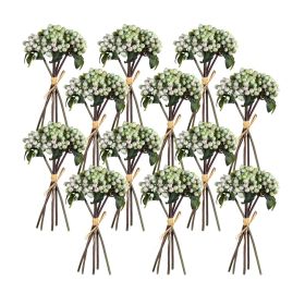 Berry Spray, Branch, & Bundle - Artificial Flowers & Foliage for Vases (Option: 12pc, 11" White Bundle)