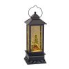Square Tall Snow Globe Lantern 12.5"H Plastic 6 Hr Timer 3 AA Batteries, Not Included or USB Cord Included