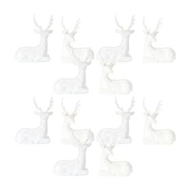 Deer Figurines (Option: 12pc, White 6")