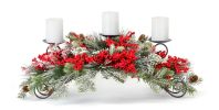 Triple Candle Holder Centerpiece 31"L x 11"H (Fits 3" Pillar Candles)