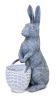 Resin Rabbit with Basket Figurine