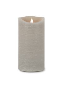 Simplux LED Designer Candle with remote - 4 and 8 Hr Timer 3.5"D, 7.75"H Wax/Plastic (Option: Grey)